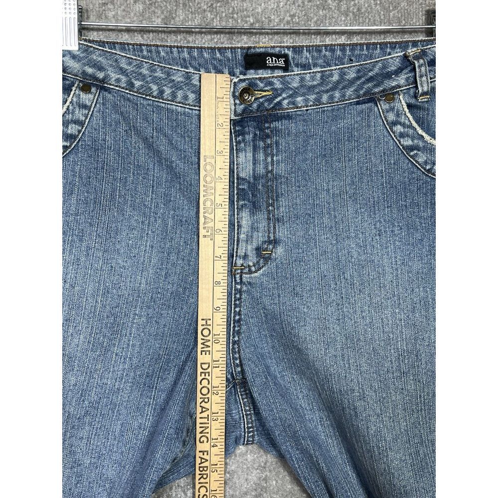 Vintage a.n.a. Jeans Womens Size 24W Blue Stretch Denim Distressing Pockets - Picture 12 of 14